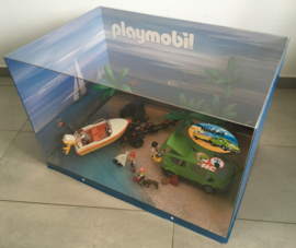 Playmobil 4144 - Familieauto met boottrailer // GROTE Display