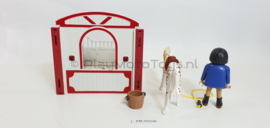 Playmobil 5107 - Knabstrupper paard met trainer en stal, 2ehands