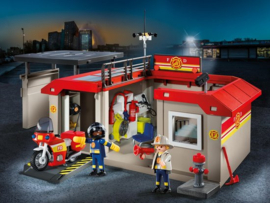 Playmobil 5663 - Meeneem Brandweer kazerne met brandweermotor