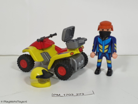 Playmobil 4425 - Gele Race quad met pullbackmotor, 2ehands