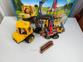 Playmobil 6813 - Houttransport met kraan, gebruikt in doos