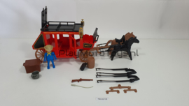 Playmobil 3245 - Western Red Stage Coach, gebruikt met doos