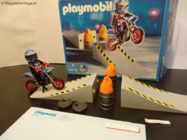 Playmobil 4416 - Crossmotor met springschans, 2ehands met doos