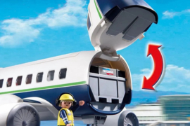 Playmobil 71392 - Passagiers en vrachtvliegtuig met Controletoren