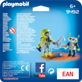 Playmobil 9492 - DuoPack Astronaut en robot