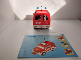 Playmobil 3181 - Brandweer Commandant met jeep, 2ehands