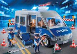Playmobil 9236 - Politie interventiewagen met wegversperring met zwaailichten & sirene