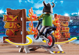 Playmobil 70553 - Stuntshow Stuntmotor met vuurwand