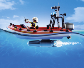 Playmobil 70335 - Brandweermissie met helikopter en boot Promopack