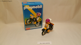 Playmobil 3044 - Motocrosser, 2ehands met doos