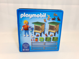 Playmobil 6140 - Hazenfamilie met hokken, 2ehands