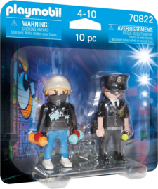 Playmobil 70822 - DuoPack Politieagent en graffiti spuiter