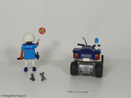 Playmobil 3655 - Politiequad met pullbackmotor, 2ehands.