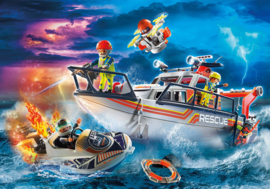 Playmobil 70140 - Reddingsboot met raceboot