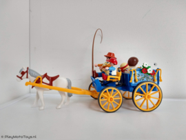 Playmobil 3117 - Familie met paard & buggy, gebruikt