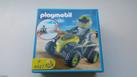 Playmobil 4427 - Zwarte Race quad met pullbackmotor