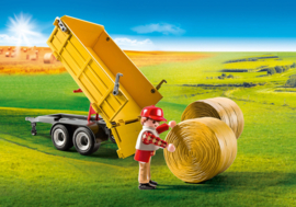 Playmobil 9317 - Tractor met aanhangwagen