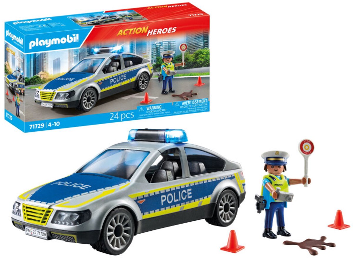 Playmobil 71729 - Politieauto met zwaailichten en sirene