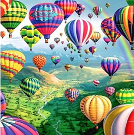 Full diamond painting luchtballons 25 x 30 cm