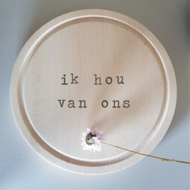 Houten plank (valentijn) | ik hou van ons