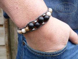 Armband met leer BOHO H035