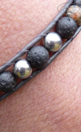 Armband met leer BOHO H003