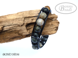 Armband met leer BOHO H036