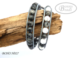 Wrap armband met leer BOHO H027