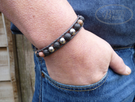 Armband met leer BOHO H003