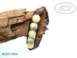 Armband met leer BOHO H034