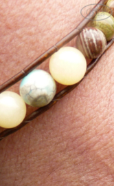 Armband met leer BOHO H034