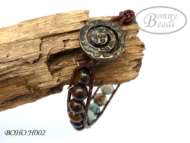 Armband met leer BOHO H002