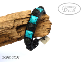 Armband met leer BOHO H031