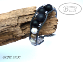 Armband met leer BOHO H035