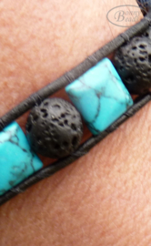 Armband met leer BOHO H031