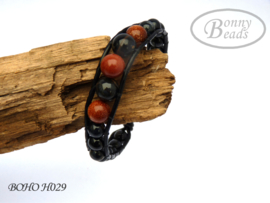 Armband met leer BOHO H029