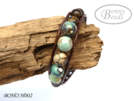 Armband met leer BOHO H002