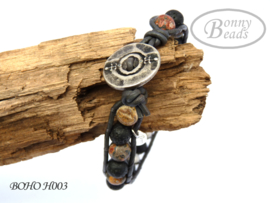 Armband met leer BOHO H003