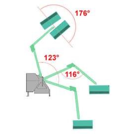 GEO armmaaier 290cm. met 100cm. klepelbak