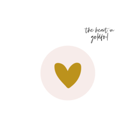 500 stickers | Roze & gouden hartje
