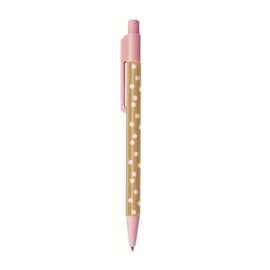 Pen | Pink & Some cute Brown Dots per 6 stuks