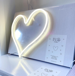 Led Lamp | Just a white heart per 3 stuks