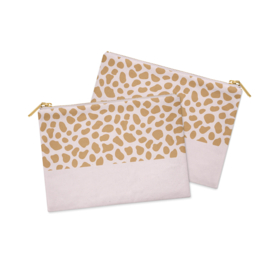 Cosmetic Bag / Etui | Pink Cheetah per 6 stuks
