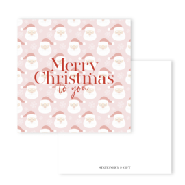 Merry Christmas to you! | Vierkante Kaart 15 x 15 cm | Per 6 stuks