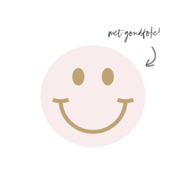 500 stickers | Smiley Roze & Goud