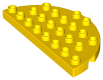 LEGO DUPLO  plaat rond 4 x 8 dubbel geel29304