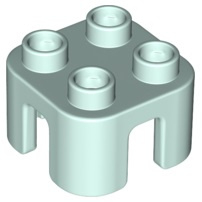 Lego Duplo Stoel donker licht aqua nieuw 65273