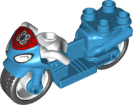 Lego Duplo Motor met rubberen wielen, koplampen en Spider - Man patroon