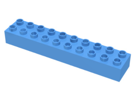 Lego Duplo blokken : 2x10 duplo blokje lichtblauw