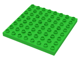 Lego Duplo bouwplaat 8x8 licht groen